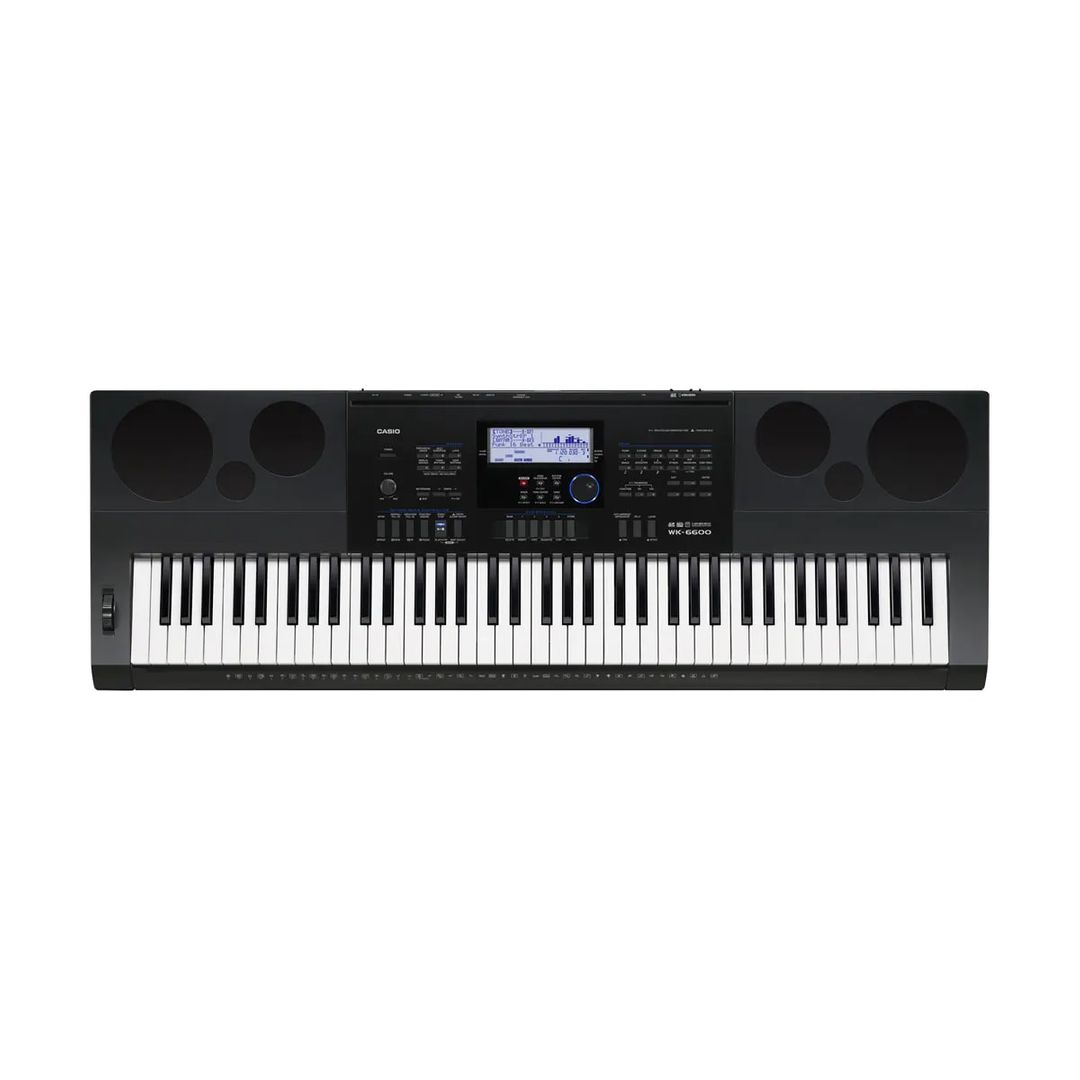 Casio WK-6600 76 Keys Digital Piano Keyboard with Adapter, SD Memory Card Slot, Equalizer, Tone Editor and 210 Preset Rhythms and Auto-Accompaniment (Black)