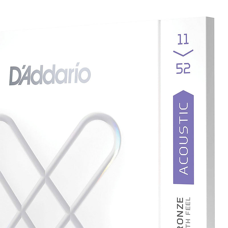 D'Addario XS Phosphor Bronze Coated Extra Light / Custom Light Acoustic Guitar Strings Set (.010-.047, .011-.052) | XSAPB1047, XSAPB1152