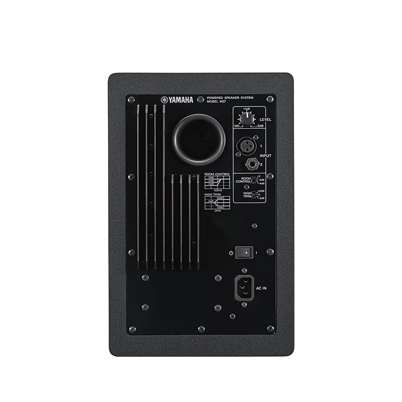 Yamaha HS7 HS7W 6.5" 95W 2-Way Bass Reflex Powered Studio Monitor Passive Speaker w/ Bi-Amplified Nearfield Monitoring, XLR 3 Pin and 3.5mm TRS AUX Inputs and Room and High Trim Controls for Audio Production and Recording (Black, White)