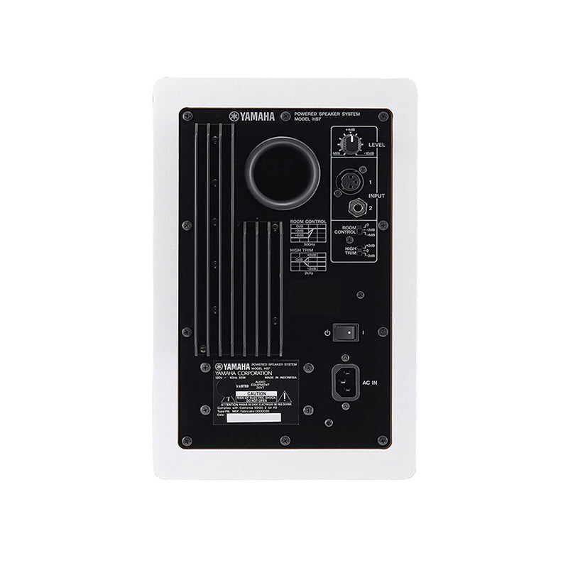 Yamaha HS8 8" 120W 2-Way Bass Reflex Powered Studio Monitor Passive Speaker with Bi-Amplified Nearfield Monitoring, XLR 3 Pin and 3.5mm TRS AUX Inputs and Room and High Trim Controls for Audio Production and Recording (Black, White)