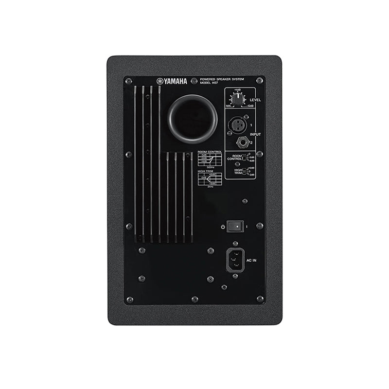 Yamaha HS8 8" 120W 2-Way Bass Reflex Powered Studio Monitor Passive Speaker with Bi-Amplified Nearfield Monitoring, XLR 3 Pin and 3.5mm TRS AUX Inputs and Room and High Trim Controls for Audio Production and Recording (Black, White)