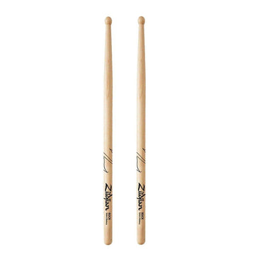 Zildjian Lacquer Hickory Rock Drumsticks with Barrel Tip, Medium Tapered for Drummers | ZRK