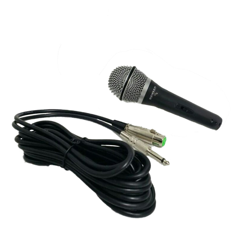 KEVLER iQ8 Hypercardioid Dynamic Handheld Microphone with 10m XLR Male to 6.5mm AUX Male Cable for Live Performances, Broadcast, and Studio Recording
