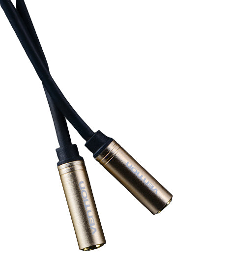 Vention TRS 3.5mm Female to TRS 3.5mm Female 0.3-Meter Gold Plated (BFABY) Audio Extension Cable for PC, Laptops, Mobile Phones, Tablets, Macbook