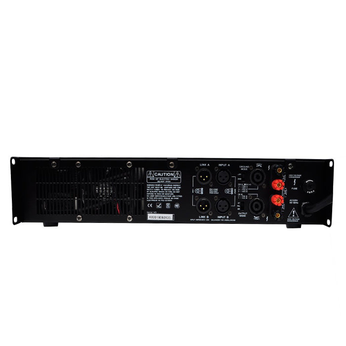 KEVLER X8 2400W Power Amplifier with 20Hz-20KHz Frequency, Balance/Unbalance XLR Input, Stereo, Parallel and Bridge Mode Selection, LED Indicators, Metal Frame and Dual Variable Speed Fans