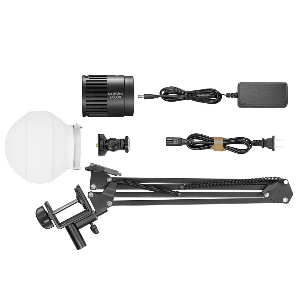 Godox LC30 Litemons LED Tabletop Studio Light Kit with 8 Light Effects, 5600K for Vlogging and Videography (Daylight) | LC30D-K1 LC30D K2