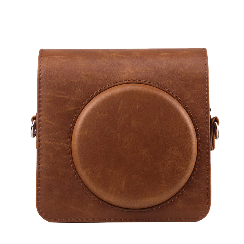 Pikxi BSQS1 Fujifilm Instax Square SQ1 Leather Camera Case Bag Terracotta Orange