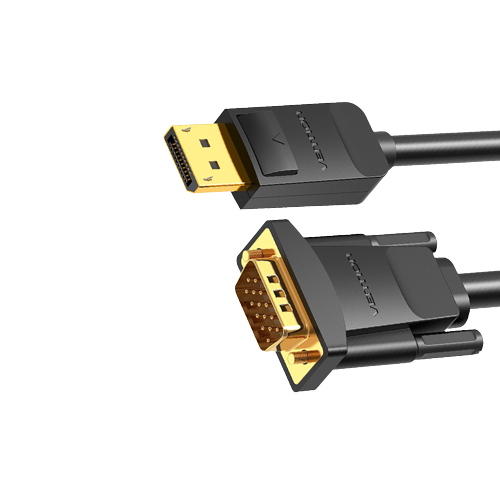 Vention 1080P 60Hz DP Male to VGA Male Gold Plated (HBL) Displayport Cable for TV, PC, Projectors, Monitors (Available in 1.5M, 2M, 3M, and 5M)