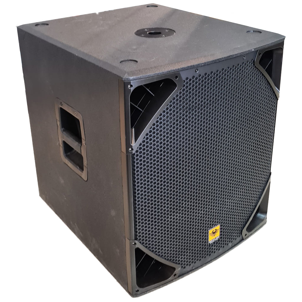 KEVLER KRX-618SA 18" 800W Powered Active Subwoofer Bass Speakers (PAIR) with Built-In Class D Amplifier, XLR and 6.5mm TRS AUX Line In and Vertical Pole Mounting Port