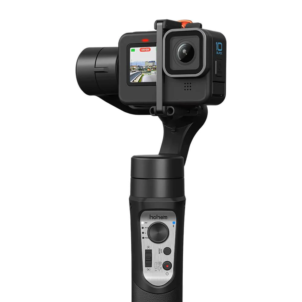 Hohem iSteady Pro 4 3-Axis Handheld Gimbal Stabilizer for GoPro Hero, DJI Osmo, Insta360 One R, Sony RX0, Similar Size Sports Action Camera, Tripod, 3600mAh Built-in Battery, Powerbank Function, Wireless Control
