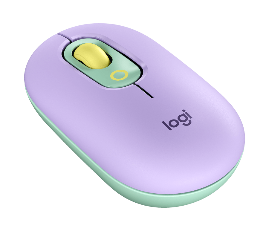 Logitech POP Wireless Mouse Cute and Colorful with Custom Emoji Button for Computer PC Laptop Tablet (Pink, Purple, Yellow)