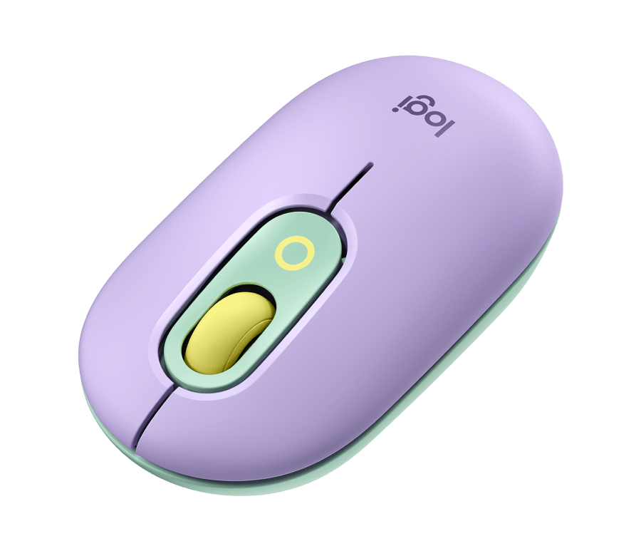 Logitech POP Wireless Mouse Cute and Colorful with Custom Emoji Button for Computer PC Laptop Tablet (Pink, Purple, Yellow)