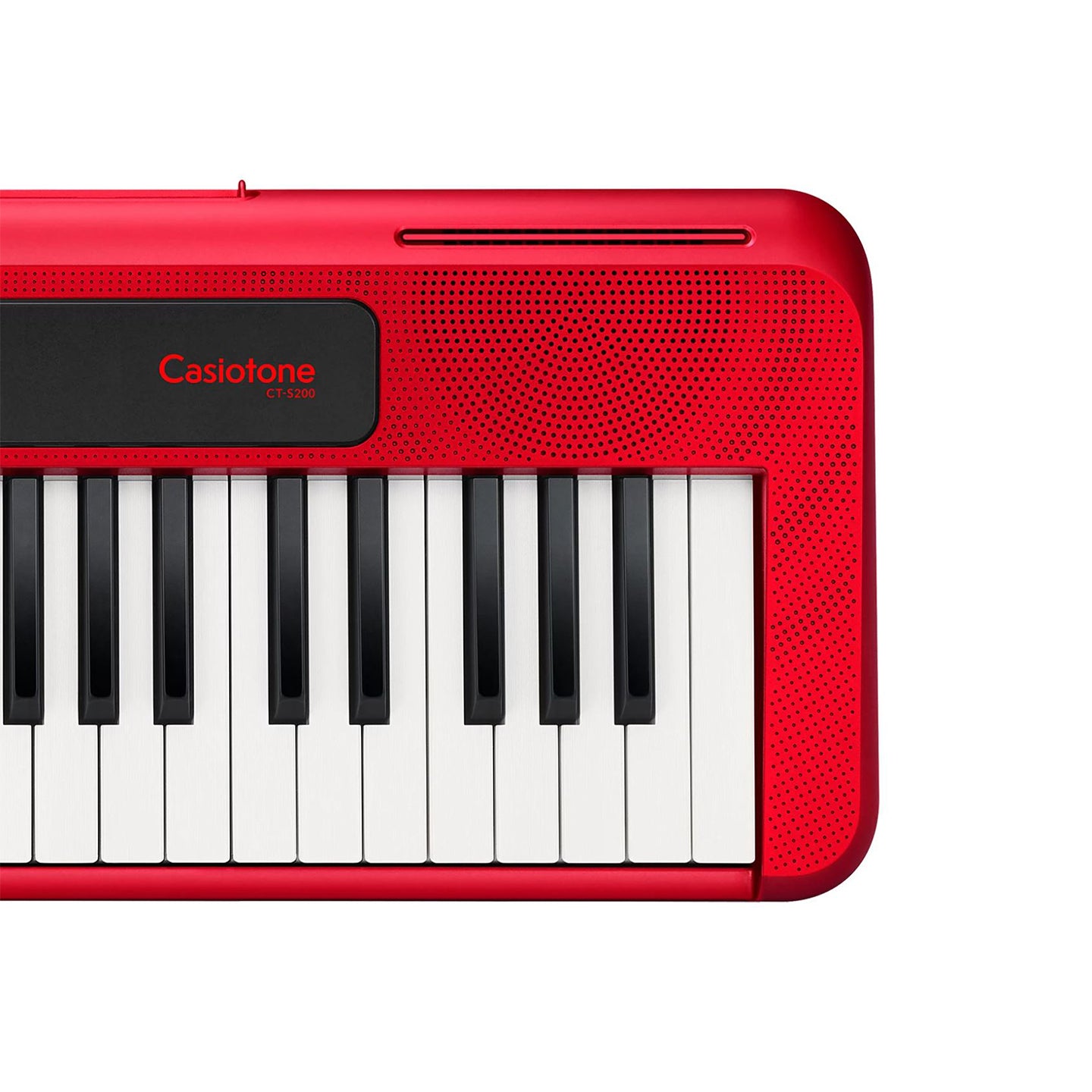 Casio CT-S200 61-Key Portable Piano Keyboard with USB-MIDI Connectivity, LCD Screen, Auto-Accompaniment, Built-in Songs/Tones/Rhythms (Red)