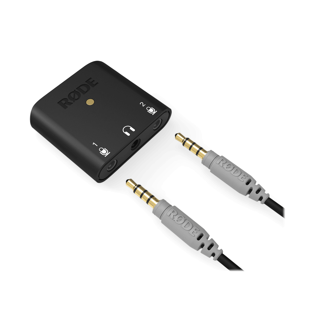 RODE AI-Micro Ultracompact 2x2 USB Type-C Audio Interface with 3.5mm Input, USB-A, USB-C, Lightning Cable for Mobile and PC Podcasting
