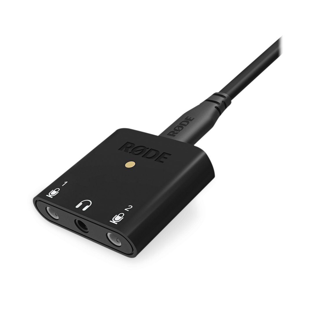 RODE AI-Micro Ultracompact 2x2 USB Type-C Audio Interface with 3.5mm Input, USB-A, USB-C, Lightning Cable for Mobile and PC Podcasting