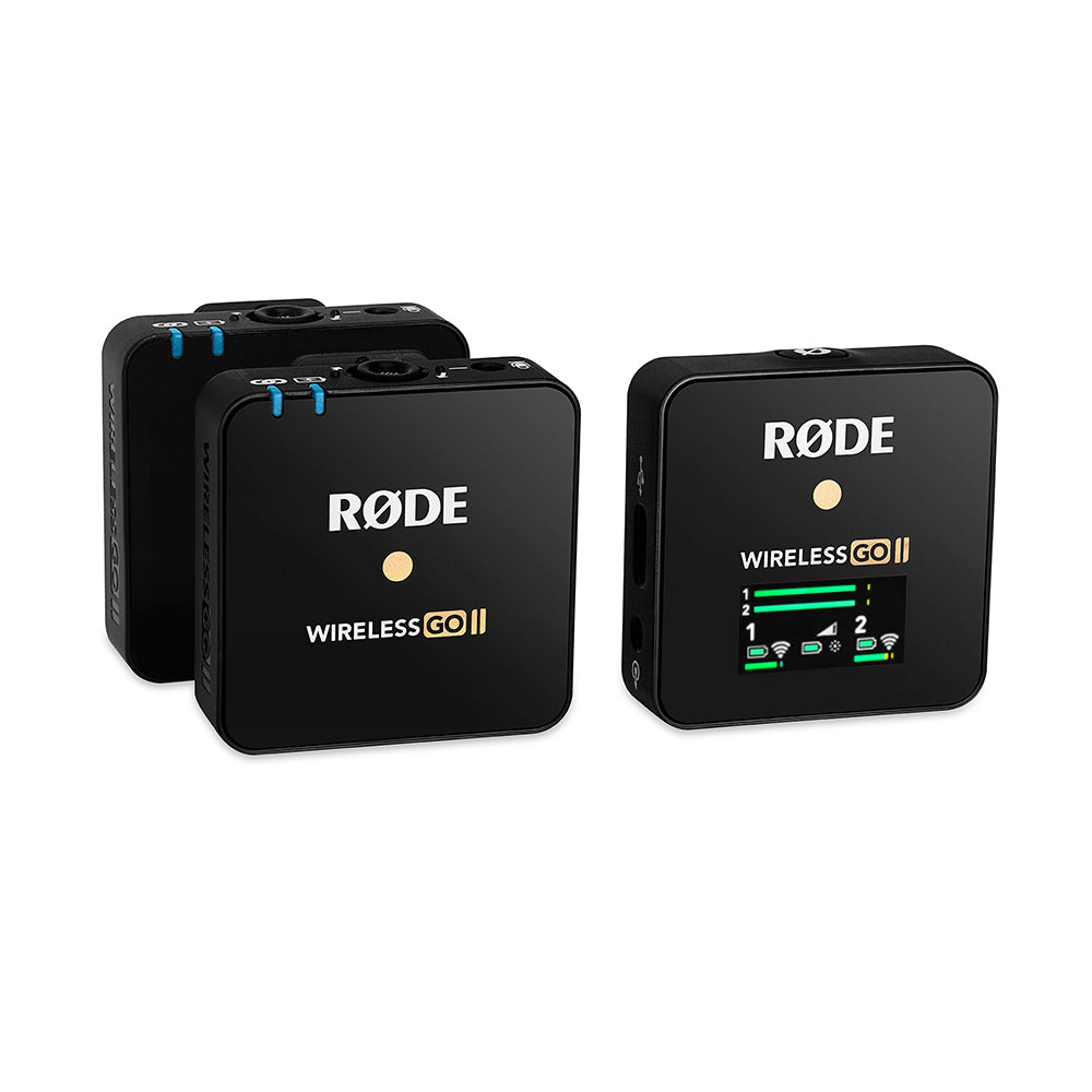 RODE Wireless GO Gen 3 / GO II (Dual TX + RX) Ultra-Compact Microphone with 2-Person Clip-On Transmitter, 2.4GHz Frequency, Intelligent GainAssist Technology for Smartphones, Cameras, Computers & Laptops