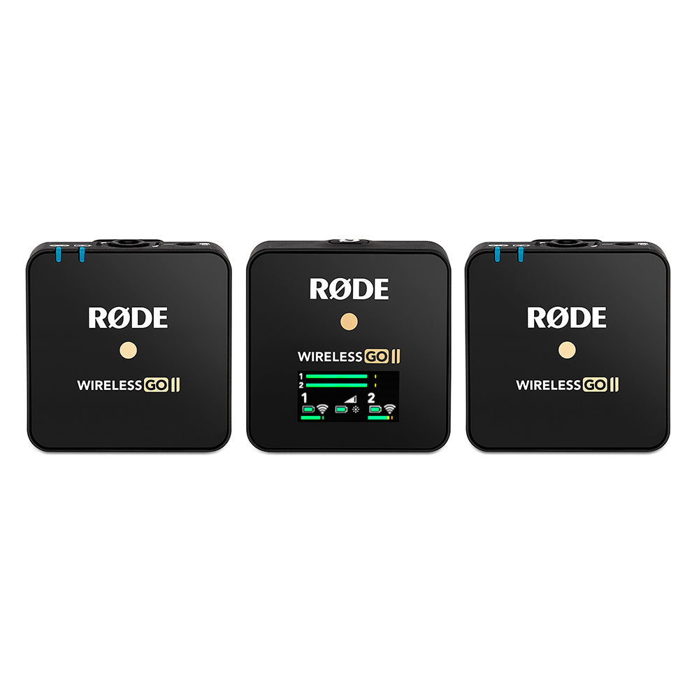 RODE Wireless GO Gen 3 / GO II (Dual TX + RX) Ultra-Compact Microphone with 2-Person Clip-On Transmitter, 2.4GHz Frequency, Intelligent GainAssist Technology for Smartphones, Cameras, Computers & Laptops