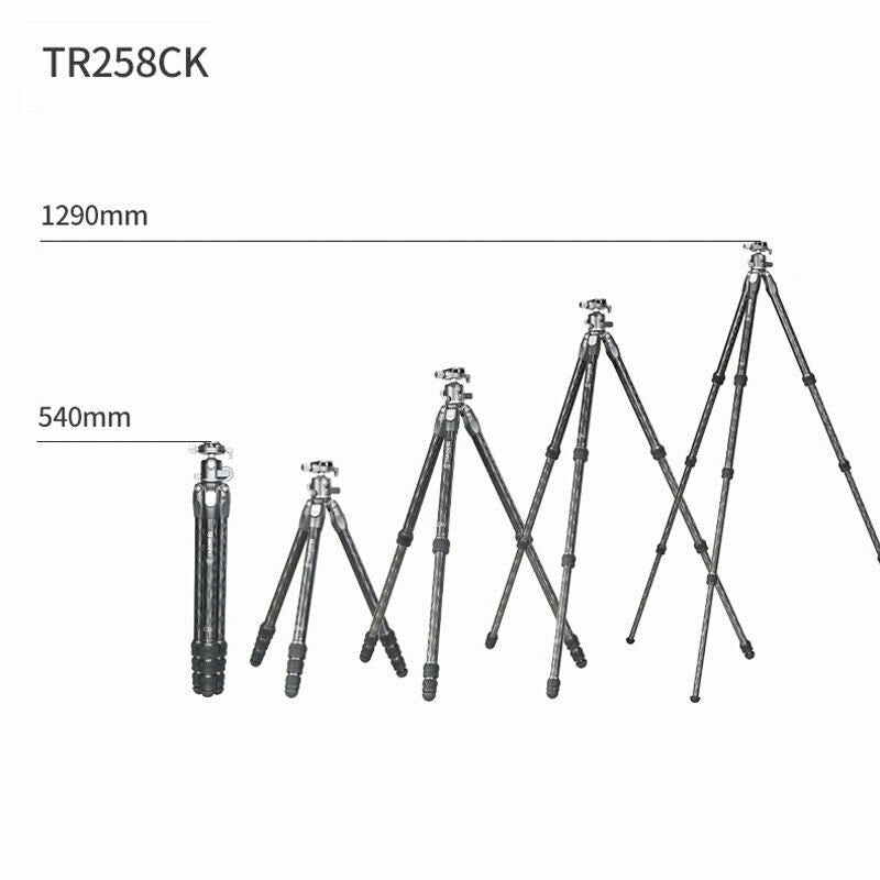 Benro TR258CK Tortoise Series Professional Carbon Fiber Tripod with G30 Ball Head for DSLR Cameras