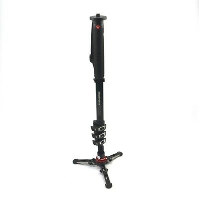 Manfrotto XPro Aluminum 4-Section Fluid Video Monopod with Fluidtech Base BLACK (MVMXPROA4)