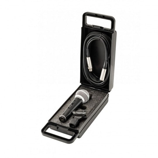 Samson R21S3 3-Pack / Single Cardioid Dynamic Microphone Bundle Set Kit with Mic Clip and XLR Male to XLR Female Cable, 80 Hz to 12 kHz Frequency Range for Audio Vocal and Instrument Recording, Live Performance, Music Education, Karaoke, Multimedia