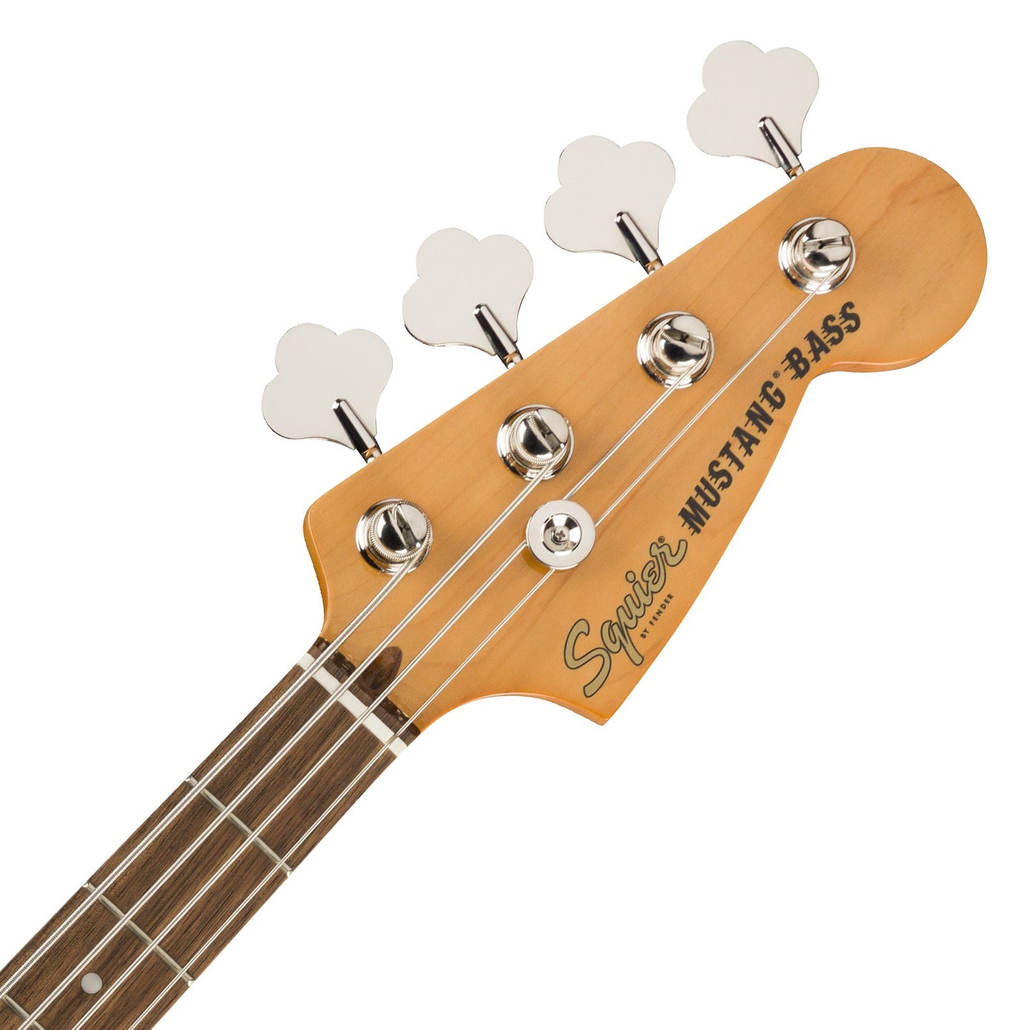 Squier by Fender Classic Vibe '60s Mustang Bass Electric Guitar Vintage Style LRL with Split Coil Pickup, Nickel Plated Hardware (White, Green)