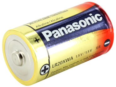 Panasonic Alkaline D Size Batteries (Pack of 2) 1.5V Battery - LR20T/2B