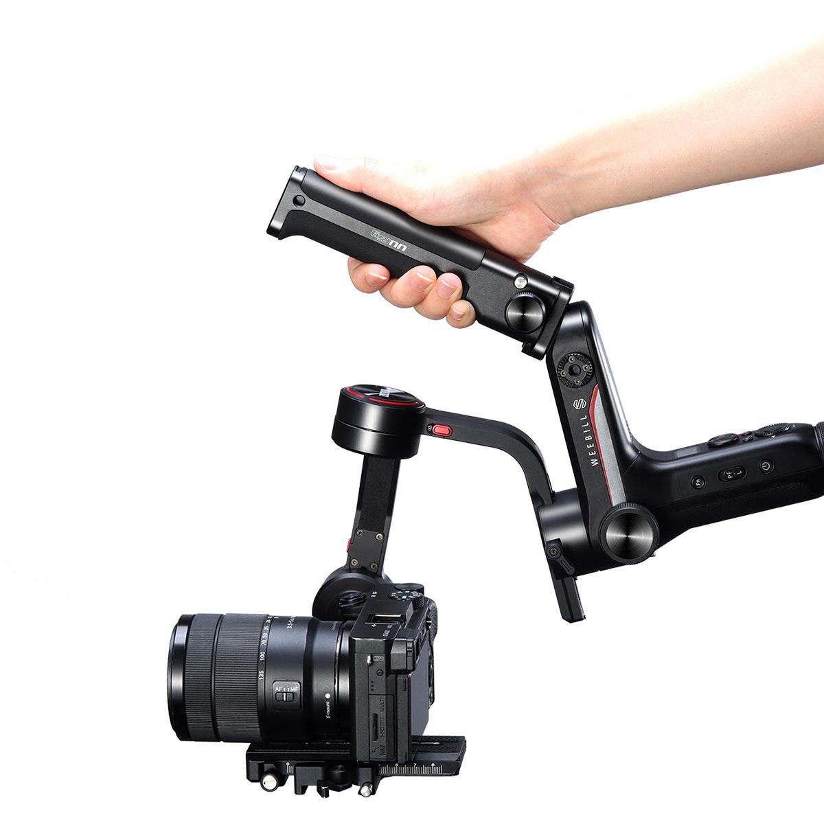 UURig DH14 Aluminum Stabilizer Top Handle Grip for Zhiyun Weebil-S Extend Cold Shoe Mount for Monitor Video Light Microphone