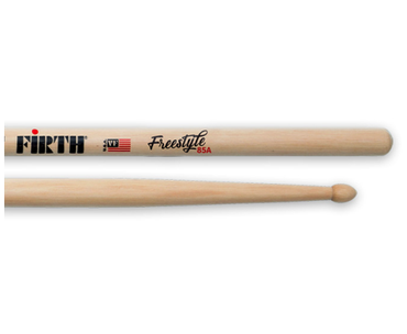 Vic Firth American Concept Freestyle 85A Hickory Wood Hybrid Tip Drumsticks (Pair) Drum Sticks for Drums and Percussion