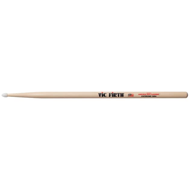 Vic Firth American Classic Extreme 5A Hickory Wood Tear Drop Tip Drumsticks (Pair) Drum Sticks for Drums and Percussion (Wood, Nylon Tips)