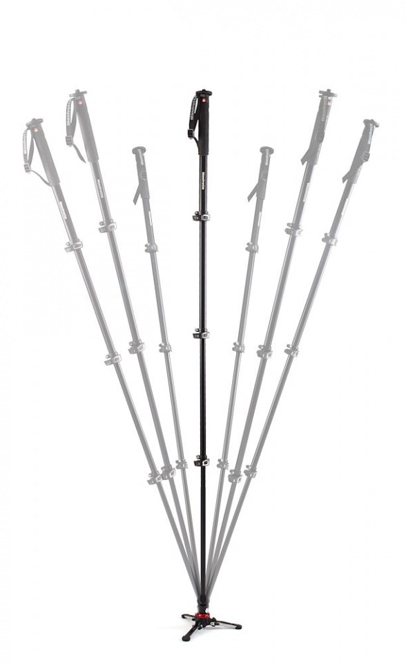 Manfrotto XPro Aluminum 4-Section Fluid Video Monopod with Fluidtech Base BLACK (MVMXPROA4)