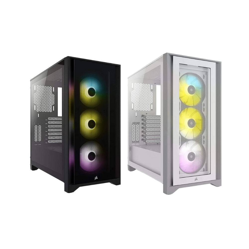 iCUE 4000X RGB Tempered Glass Mid-Tower ATX Case — White CC-9011205-WW