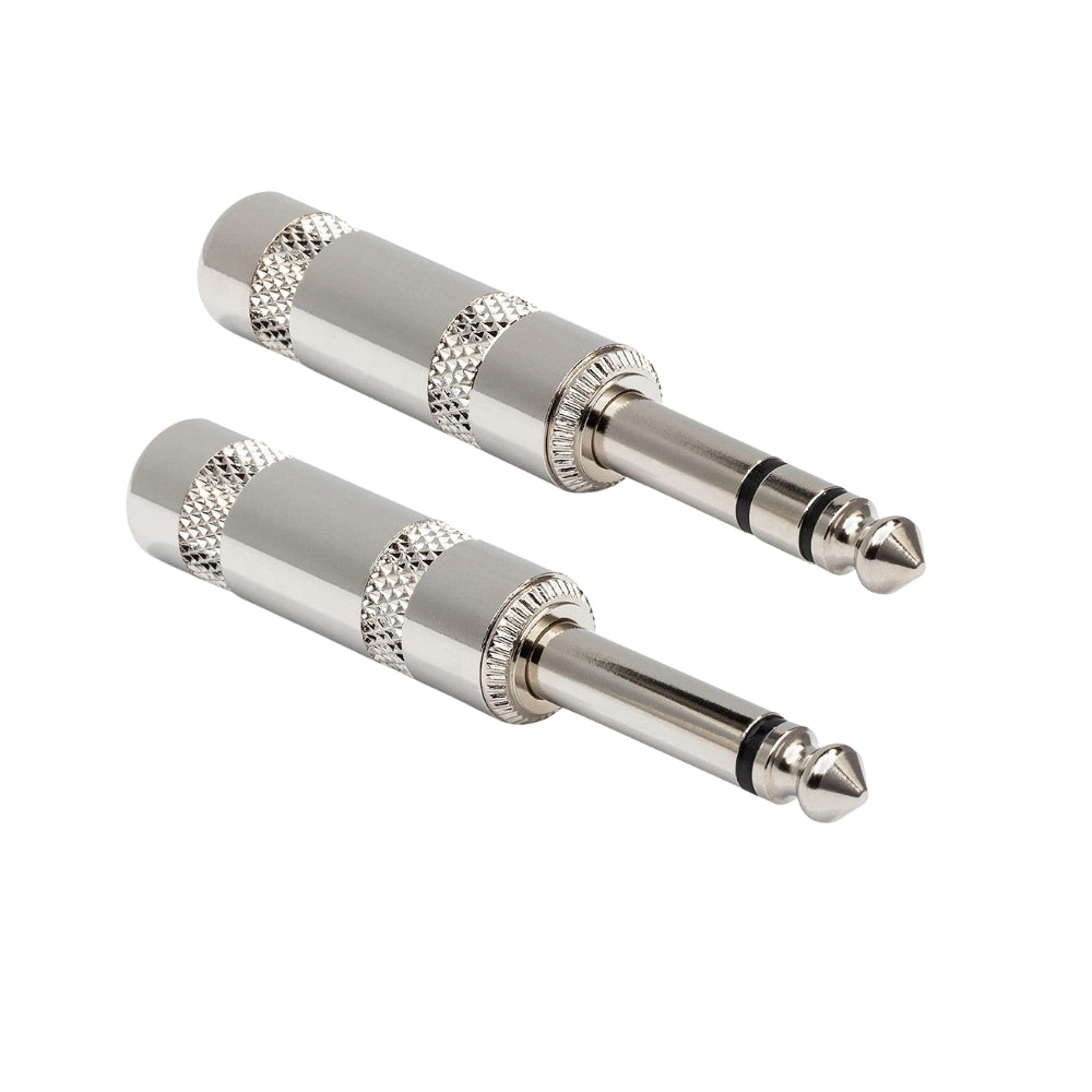 Hosa PLG-025 PLG-025S 1/4-Inch TS/TRS Audio Mono Stereo Phone Plug Male Mount Connector for Instrument Cable and Speaker Wire