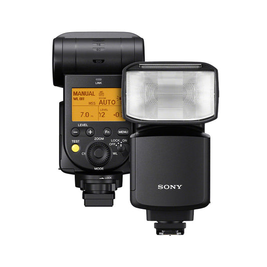 Sony HVL-F60RM2 External Flash with Wireless Radio Control, Guide Number 197' at ISO 100, HSS, LCD Screen Display Monitor, Metal Shoe and Rugged Side Frame for Digital Cameras & Photography