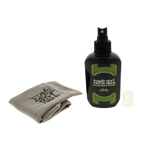 Ernie Ball 4 oz. Guitar Polish Set (Oil-Free) with Micro Fiber Cleaning Cloth Polishing Compound - Musical Instruments and Accessories | 4222