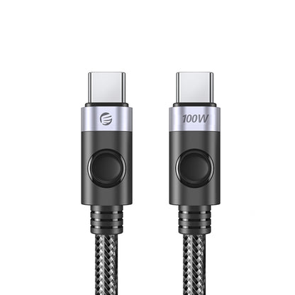 [CLEARANCE] ORICO-C2CZ 1m USB C-to-C PD 100W Fast Charging Aluminum Alloy + TPE + Woven Cable with 480 Mbps Transmission Speed for Smartphones Cameras Printers Hard Drives | Black
