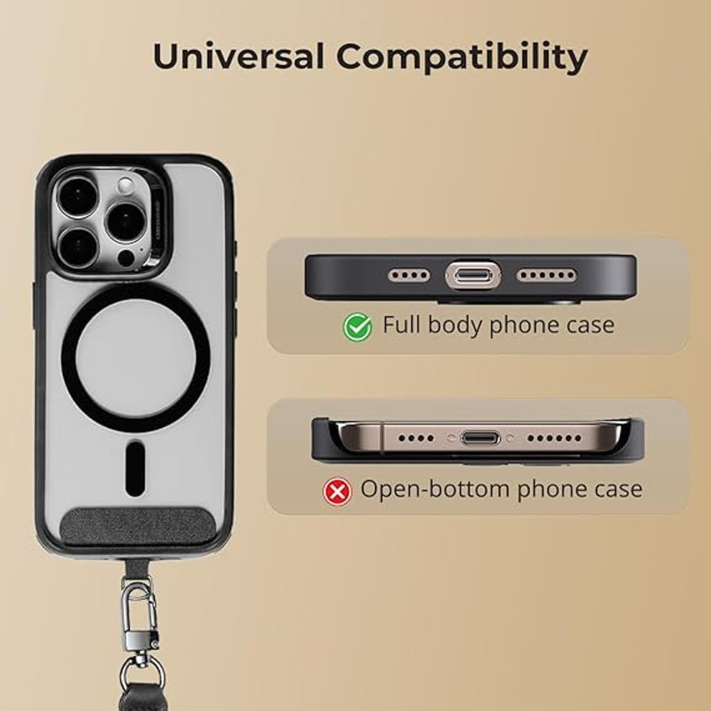 SmallRig FilMov Phone Wrist & Shoulder Strap with Adjustable Leather & Nylon Lanyard for iPhone, Samsung Smartphones | Hands-Free, Tool-Free, Universal Compatibility | 4989 | 4990 | 5300 | 5301 | 5302 | 5303