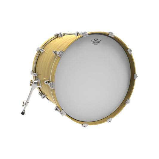Remo 26"  Ambassador Smooth White Drum Head with Warm Resonance Tones, Sustain Attack for Drummers