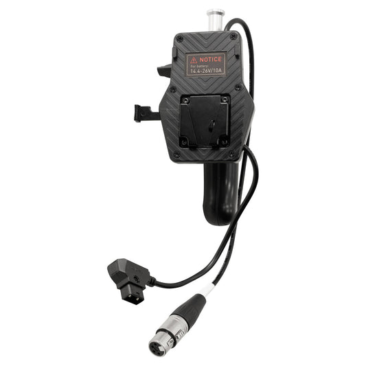 NANLITE V-Mount Handheld Battery Grip with 4-Pin Locking XLR Plug Connector for Forza 150 LED Monolight BT-BGX-LR4