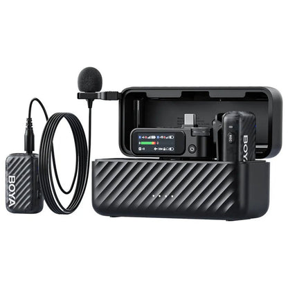 BOYA BOYAMIC 2 AI-Powered Wireless Mini Microphone Lapel with True Noise Cancellation, 32-bit Onboard Recording, AMOLED Touchscreen & Multi-Device Support for Vlogging, Live Broadcast and Interview
