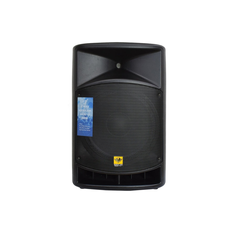KEVLER MSR-15 15" 800W 2-Way Bass Reflex Full Range Passive Loud Speaker (PAIR) with Multiple Handles, Bottom Pole Mount, Multi Angle Enclosure and Easy Daisy-Chain Loop Connection
