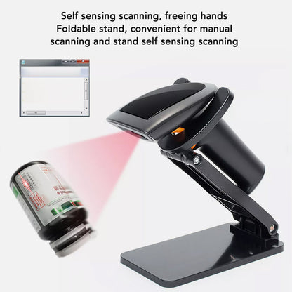 LogicOwl 1D 2D Wireless Barcode Scanner with 2.4GHz / Bluetooth Connectivity, Multi Language Support for Stores, Markets, Logistics, Warehouse and Inventory | OJ-BWHS25L