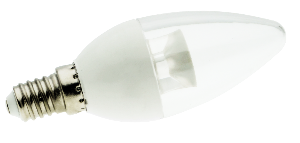 OMNI LED Lite LCC35 4W 220-220VAC Clear Cover European Candle Bulb for Home and Office Lighting (Daylight, Warm White) | LCC35E14-4W-DL LCC35E14-4W-WW