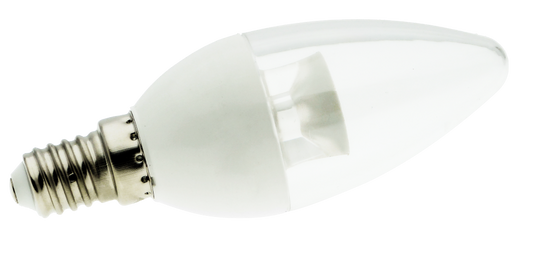 OMNI LED Lite LCC35 4W 220-220VAC Clear Cover European Candle Bulb for Home and Office Lighting (Daylight, Warm White) | LCC35E14-4W-DL LCC35E14-4W-WW