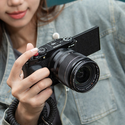 SmallRig L-Shape Mounting Plate Aluminum Alloy and Silicone Handle for FUJIFILM X-M5 Mirrorless Camera with Multiple 1/4"-20 Threads and Screws, Arca Type QR Plate, Integrated Strap Slot, Mic Windscreen and Hot Shoe Cover | 4875 | 4876