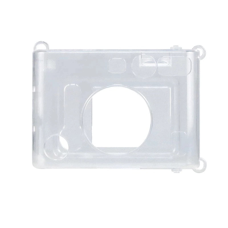 Pikxi Fujifilm Instax Mini EVO Crystal Clear Protective Case with Removable Shoulder Strap Instant Film Camera Cover Hard Transparent Casing