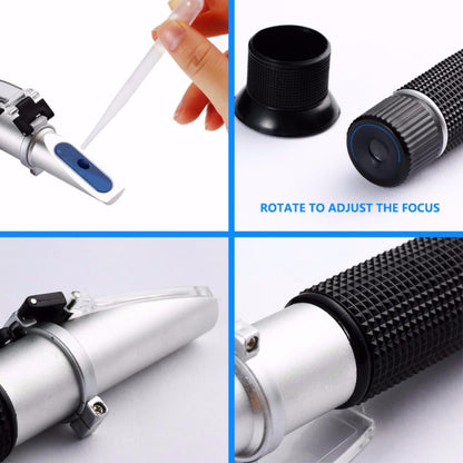 Eagletech REFRAC RHW-2540 Alcohol Refractometer 0-40% Brix 0-25% Alcohol Wort Specific Gravity Beer Fruit Juice Wine Sugar Test