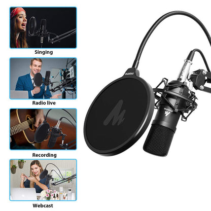 [CLEARANCE] Maono AU-A03 Condenser Podcast Studio Microphone with Boom Arm Kit for Youtube Recording and Vlog