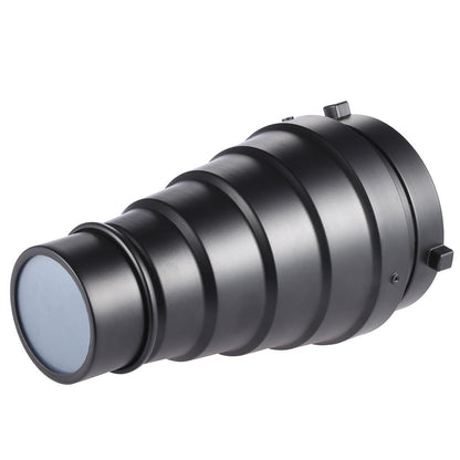 Pxel ST-6BL Metal Conical Snoot with Honeycomb Grid and Gel Filter Kit for Bowens Mount Studio Strobe Monolight Photography Flash