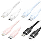 Vention 1M / 2M 27W USB 2.0 Type-C Male to Lightning Male PD Fast Charging Data 3A Cable with High-Speed 480Mbps Transfer Speed, Nylon-Coated for iPhone, iPad, iPod Touch - Black, White, Pink, Blue