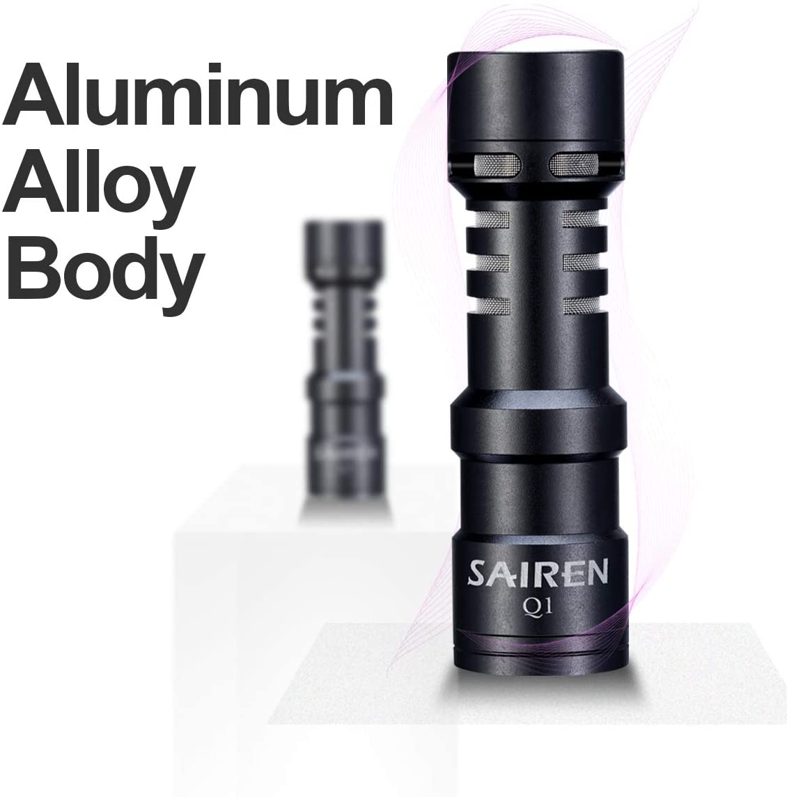 [CLEARANCE] Sairen by Ulanzi VM-Q1 Shotgun Video Microphone, Compact On-Camera Recording Mic, with Shock Mount DeadCat Windscreen, Universal for Smartphone and Camera